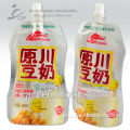 Stand up food plastic bag packing milk food with spout